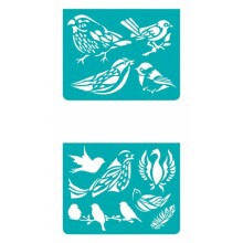 Djeco Small Stencils Birds Art. DJ09740 Трафарет (2 шт.)