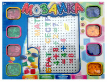 4Kids Art.293310 Детская занимательная игра Мозаика с цифры и буквы на русском языке 196шт.