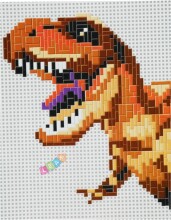 „Diy Castle“ dailė. 7007 pikselių mozaikos dėlionė „Dino“ vaikų mozaika