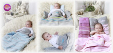 Womar Baby Blanket GREY/BLUE SPOTS KB-021