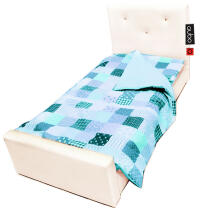 MD BEDDY Арт.83297 Стильная молодёжная кровать из эко кожи с матрасом 158x74 см