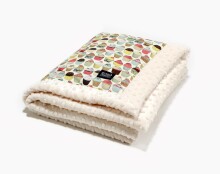 La Millou Art. 83419 Infant Blanket Thick Cupcakes Ecru Высококачественное детское двустороннее одеяло от Дизайнера Ла Миллоу (65x75 см) 