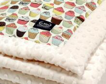 La Millou Art. 83419 Infant Blanket Thick Cupcakes Ecru Augstākās kvalitātes divpusēja sedziņa (65x75 cm) 