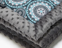 La Millou Art. 83424 Infart Blanket Mosaic Grey Augstākās kvalitātes divpusēja sedziņa (65x75 cm) 