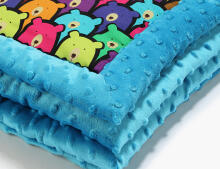 La Millou Art. 83425 Infart Blanket Jelly Bears Teal Augstākās kvalitātes divpusēja sedziņa (65x75 cm) 
