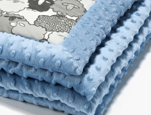 La Millou Art. 83429 Infart Blanket Graphite Sheep Family Sky Высококачественное детское двустороннее одеяло от Дизайнера Ла Миллоу (65x75 см) 