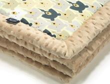 La Millou Art. 83448 Infart Blanket Pure Bears Latte Высококачественное детское двустороннее одеяло от Дизайнера Ла Миллоу (65x75 см) 