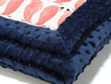 La Millou Art. 83450 Infart Blanket Penguin Pepe Navy Augstākās kvalitātes divpusēja sedziņa (65x75 cm) 