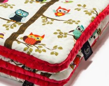 La Millou By Anna Mucha  Art. 83475 Toddler Blanket Owl Radio Watermelon Augstākās kvalitātes divpusēja sedziņa (80x100 cm) 