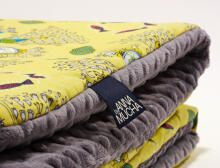 La Millou By Anna Mucha Art. 83490 Toddler Blanket Skulls Yellow Grey Augstākās kvalitātes divpusēja sedziņa (80x100 cm) 