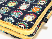 La Millou Art. 83496 Toddler Blanket Indian Zoo Sunshine Augstākās kvalitātes divpusēja sedziņa (80x100 cm) 