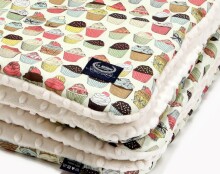 La Millou Art. 83506 Preschooler's Blanket Cupcakes Ecru Augstākās kvalitātes divpusēja sedziņa (110x140 cm) 