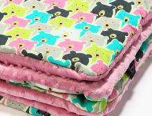 La Millou Art. 83507 Preschooler's Blanket Polar Bears Dusty Rose Высококачественное детское двустороннее одеяло от Дизайнера Ла Миллоу (110x140 см)