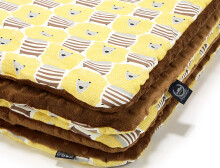 La Millou Art. 83521 Preschooler's Blanket Lion Lion Caramel Высококачественное детское двустороннее одеяло (110x140 см)