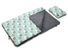 La Millou Art. 83575 Kid Kit Mint Sheep Family Grey Augstākās kvalitātes divpusēja sedziņa un spilvens