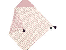 La Millou Art. 83598 Cotton Tender Blanket Candy Bears Augstākās kvalitātes divpusēja sedziņa ar kapuci (80x80 cm) 
