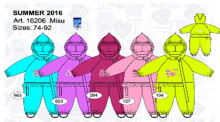 Lenne'16 Misu Art.16206/127 Детский демисезонный кобинезон для девочек (80,86)
