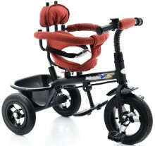 Kids Trike Art.T306E Red Детский трехколесный велосипед - трансформер с интегрированной функцией прогулочной коляски