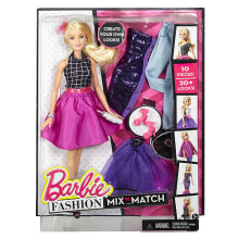 Mattel Barbie Fashion Mix'n Matcn Barbie Doll Art. DJW57/58 Кукла Барби с комплектом одежды