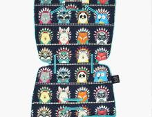 La Millou Art. 84236 Stroller Pad Indian Zoo&Teal Мягкий вкладыш для коляски