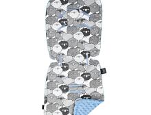 La Millou Art. 84241 Stroller Pad Graphite Sheep Family&Sky Мягкий вкладыш для коляски