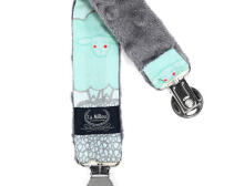 La Millou Art. 84451 Double Pacifier Hander Mint Sheep Family&Grey Двойная клипса для пустышки