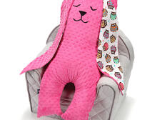 La Millou Art. 84576 Big Bunny Dobbit Fuchsia Forest Owl Mīksta miega rotaļlieta Trusis