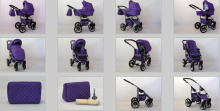 Raf-pol Qbaro menas. 84714 Vaikiški universalūs naujagimių vežimėliai su pripučiamais ratais 2 viename [viskas komplekte]