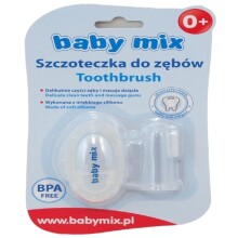 Baby Mix Art.BD31038  Силиконовая щетка для зубов и массажа десен с футляром
