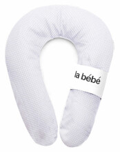„La Bebe ™“ prigludusi medvilnės slaugos motinystės pagalvė. 8955 Pearl Grey satino pasaga kūdikiams / nėščioms moterims