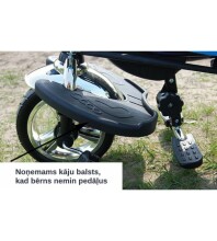 SunBaby Deluxe Art.KR-03B AIR, Трёхколёсный велосипед с ручкой и навесом, (надувные колеса) 