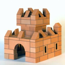Brickmaster Art.60069 Деревянный конструктор-кирпичики  Крепость 2 в 1, 119 дет.