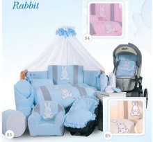 Tuttolina Art.83 Rabbit 7H- Bērnu gultas veļas komplekts