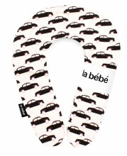 La Bebe™ Snug Pillow Art.85470 Cotton Nursing Maternity Cars Black/Pink Подкова для сна, кормления малыша, 20x70 cm