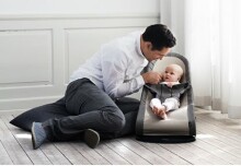 Babybjorn Babysitter Balance Mesh Blue Art.005008  Эргономичное кресло - шезлонг для малышей