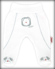 „Makoma Art.08107“ ekologiškos baltos kelnės su plačiu diržu