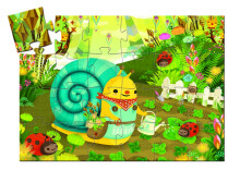 Djeco Puzzle Snail  Art.DJ07219 Пазл Улитка в саду 