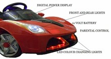 Aga Design Ferrari Style Kids Car JE198 Red 12V Спорт-машина на аккумуляторе с дополнительным пультом управления и MP3