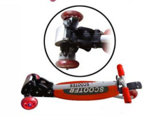 PW Toys Art.IW446 Rožinis motoroleris „Twist Red“ Vaikų triratis balansuojantis paspirtukas