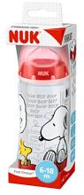 Nuk First Choice Snoopy Art.10216168  Plastmasas pudelīte ar plašu kakliņu un silikona knupīti pienam, 2.izmēra (6-18 mēn.) 300 ml