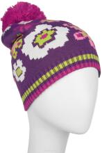 Huppa '17 Floral Art. 80360000-60073 Теплая вязанная шапочка для деток (р.L-XL)