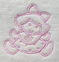 WOT ADCP 001/1 Pink Aukštos kokybės medvilninė antklodė vaikams (antklodė) 70x100 cm