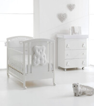 „Erbesi Bijoux White“ vaikiška lova su stalčiumi