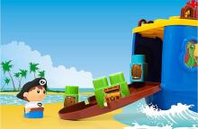 Molto Art.16451 Pirate ship Blocks Attīstoša rotaļlieta - konstruktors ar 30 gab. klučiem