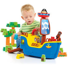 Molto Art.16451 Pirate ship Blocks Attīstoša rotaļlieta - konstruktors ar 30 gab. klučiem