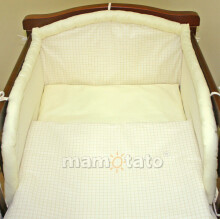 Mamo Tato 75626 Col.Ecru Kokvilnas gultas veļas komplekts no 11 daļam (60/100x135 cm)