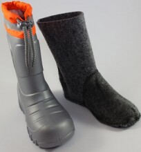 „Demar Kids Mammut-S Grey Art.0300“ ypač lengvi vaikiški žieminiai batai su nuimama šilumos izoliacija (22-35)