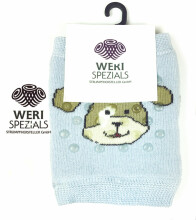 „Weri Spezials“ 38173 „Doggy Blue“ medvilniniai vaikų medvilniniai kelio pagalvėliai su ABS (6 mėn. +)