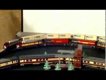 „Fenfa“ 6124 str. Žaislinis traukinių traukinys su 7 vagonais 1:87 su garsu ir šviesa