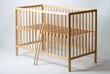 Baby Crib Club Wood Art.1668 Bērnu kokā gultiņa